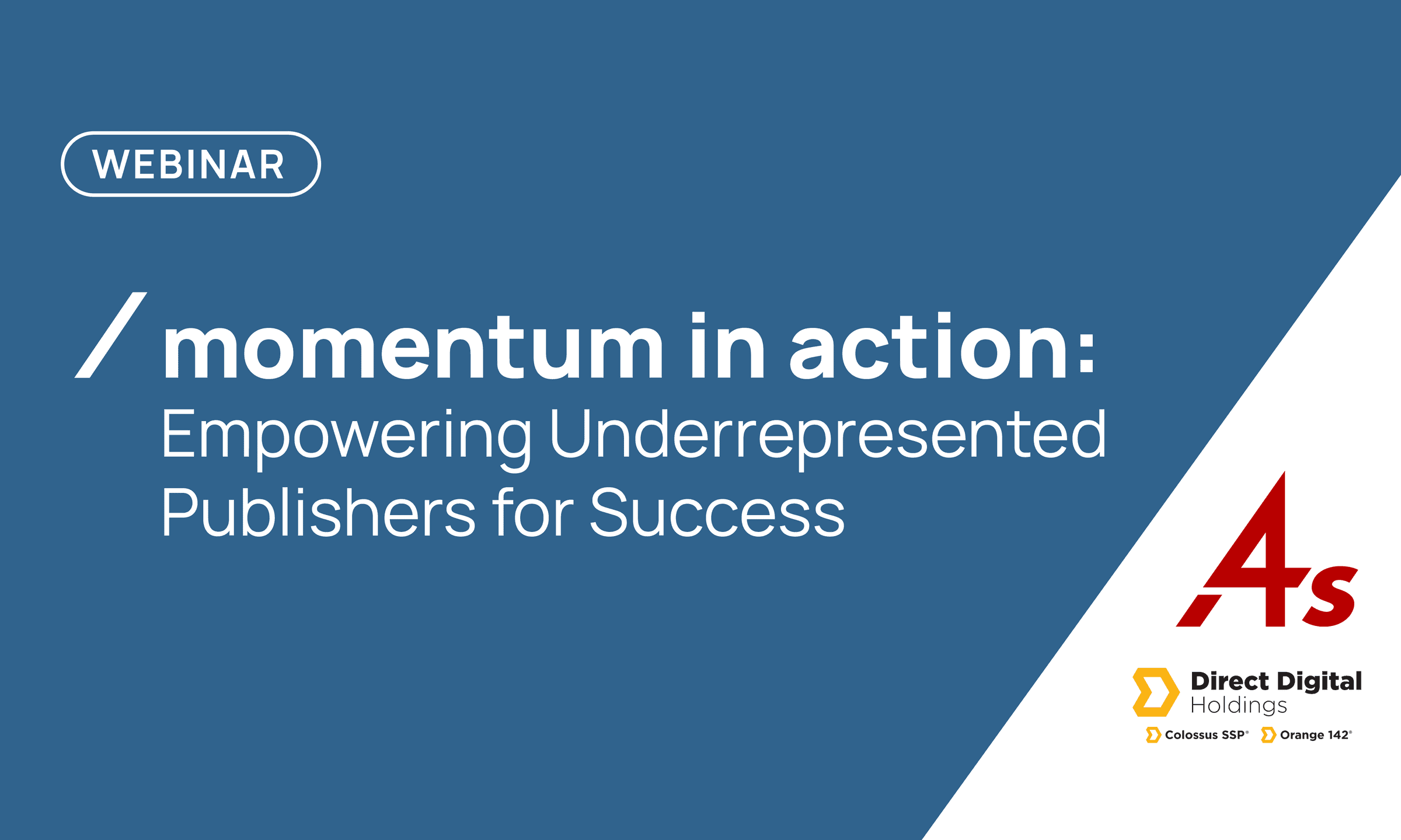 Momentum in Action webinar title card